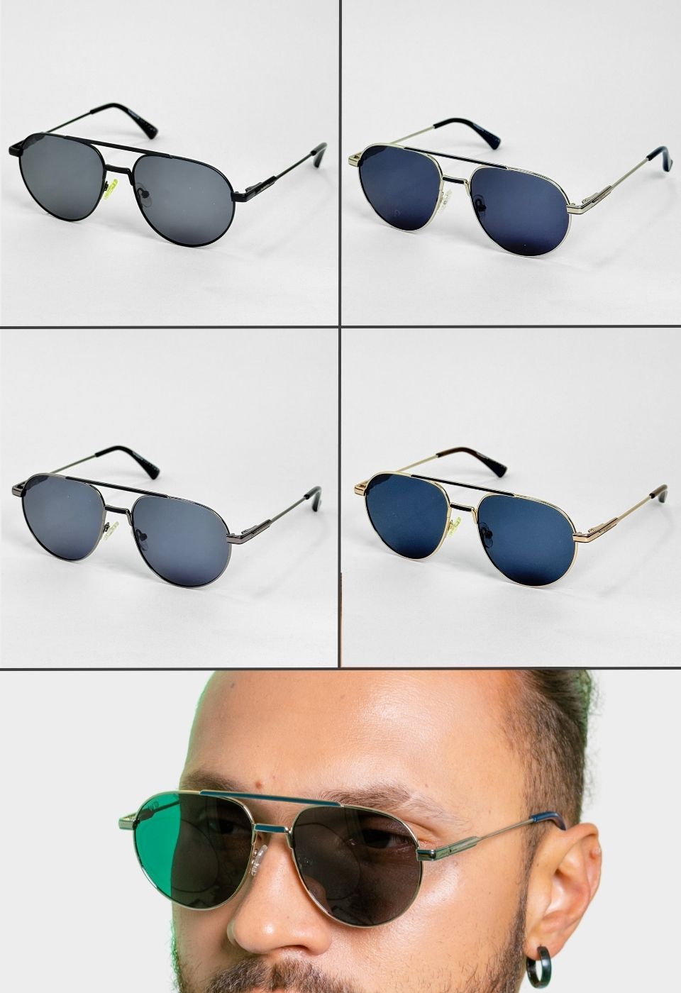 ggafas.com -Gafas Sol Filtro UV400 Lente Polarizado Dorado-Azul ggafas.com -Gafas Sol Filtro UV400 Lente Polarizado Dorado-Azul