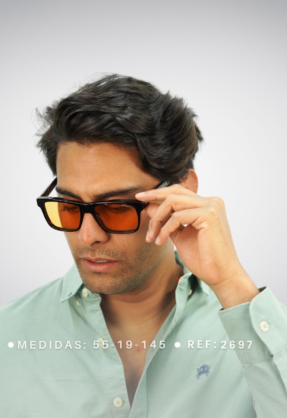 ggafas.com -Gafas Sol Filtro UV400 Lente Polarizado Negro-Naranja