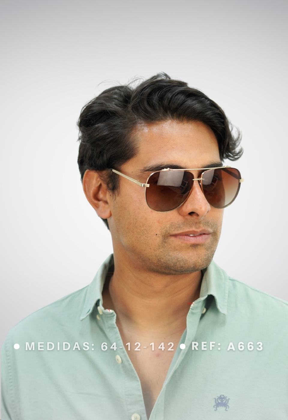 ggafas.com -Gafas Sol Filtro UV400 Lente Polarizado Dorado-Naranja