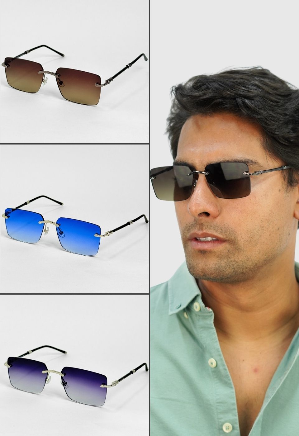 ggafas.com -Gafas Sol Filtro UV400 Lente Polarizado Plateado-Morado ggafas.com -Gafas Sol Filtro UV400 Lente Polarizado Plateado-Morado