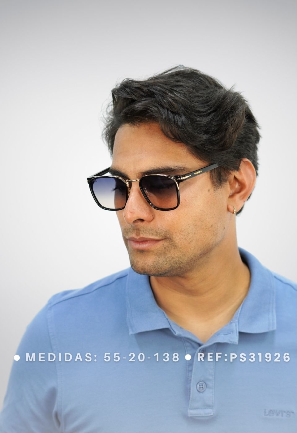 ggafas.com -Gafas Sol Filtro UV400 Lente Polarizado Negro-Rojo