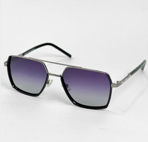 ggafas.com -Gafas Sol Filtro UV400 Lente Polarizado Plateado-Negro
